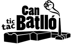 Logotipo de Can Batlló en blanco y negro.